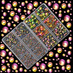 10000Pcs 2-Boxes Mixed Size Hot Fix Round Crystals Gems Glass Stones Hotfix - Image 2