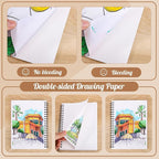 3 Pack Marker Paper Pad, 5×7in Double Sided Bleedproof Sketch Pad, 135lb/200gsm - Image 5