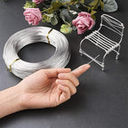 Fashewelry 656 Feet 18 Gauge Aluminum Wire Silver 1mm Bendable Metal Craft Wire - Image 3