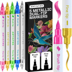 ARTISTRO 5 Metallic Acrylic Paint Markers by ARTISTRO
