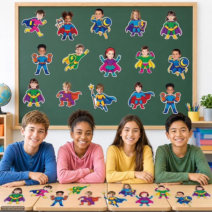 120pcs Super Theme Cutouts Colorful Comic Bulletin Board Decorations Back to - Image 5