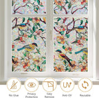 Kromapolis Window Privacy Film, Stained Glass Sticker Floral Window Clings - Image 3
