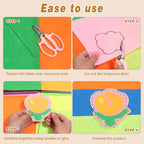 40 Pcs Stiff Felt Fabric Sheet for Crafts, 1mm Thick and 6”x6”White Felt Fabric - Image 3
