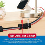 VELCRO Brand Cord Organizer for Desk Cable Management, Nightstand Organization - Image 3
