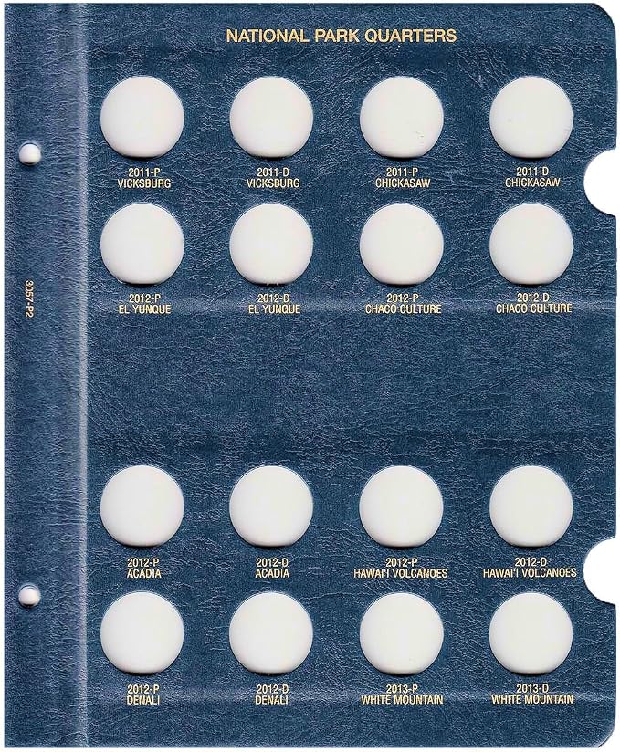 Whitman US National Park Quarter Coin Album 2010-2021 P & D Mints #3057 - Image 3