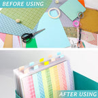 Caydo 12 Pcs Scrapbook Paper Storage - Image 4