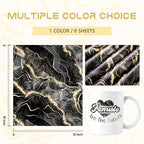 Tintnut Marble Permanent Vinyl 8 Pcs 12x10in Black Gold Adhesive Vinyl | - Image 2