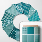 Cotton Satin Patchwork Fabric Panel – 35 Designs, 20×20 cm Squares, Single by FabricsTown