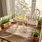 6 PCS Dollhouse Miniature Bistro Table & Chairs Set - Image 4