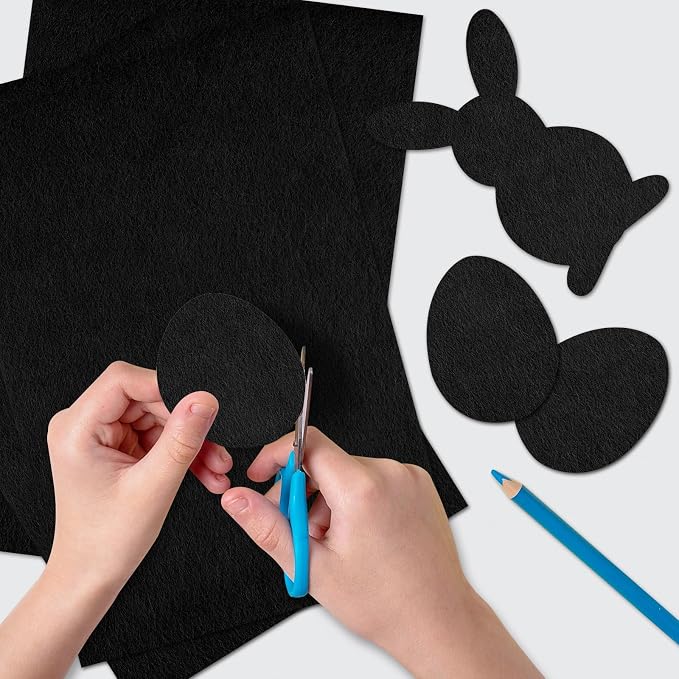 40 Pcs Black Soft Felt Fabric Sheet 8" x 12" Assorted Color Felt Fabric Sheets - Image 5