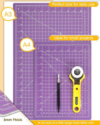 Thickened 18"x12" Self Healing Cutting Mat, Idemeet Rotary Cutting Sewing Mat - Image 2