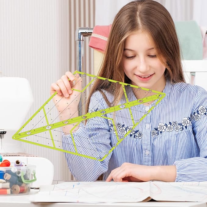 Kanayu 60 Degree Diamond Ruler Acrylic Patch Templates 60 Degree Triangle Ruler - Image 6