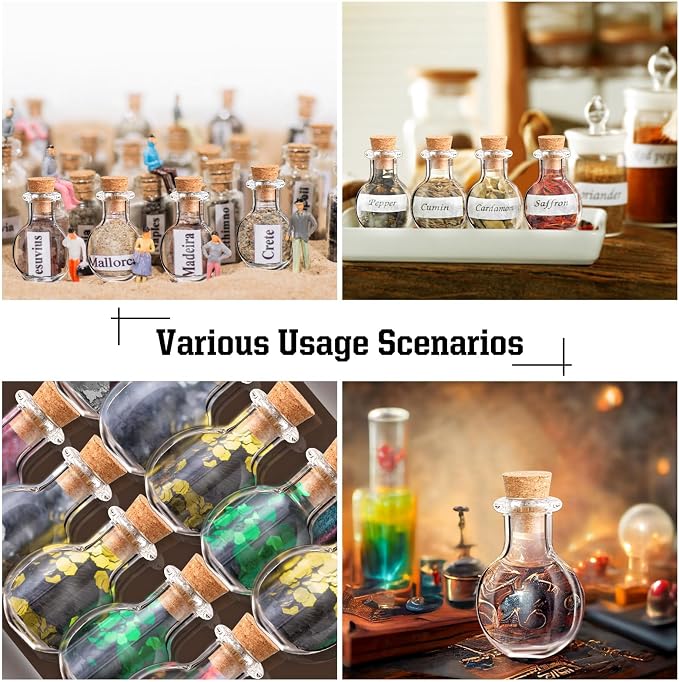 Zhehao 200 Pcs 2 ml Mini Glass Bottles Jars - Image 6