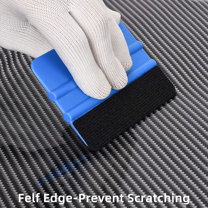 Durable Black Felt Edge Vinyl Squeegee Tool 4-Inch | Car Vinyl Film Wrapping - Image 5