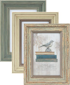 XUANLUO 3 Pack 4x6 Inch Picture Frames Farmhouse Rustic Vintage Distressed Wood by XUANLUO