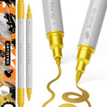 ARTISTRO 2 Gold Dual-Tip Acrylic Paint Pens by ARTISTRO