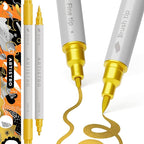 ARTISTRO 2 Gold Dual-Tip Acrylic Paint Pens by ARTISTRO