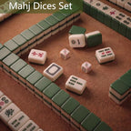 4 Pack Mahjong Dice Set with Green Pouch, 18mm Acrylic Colorful Dice - Image 5