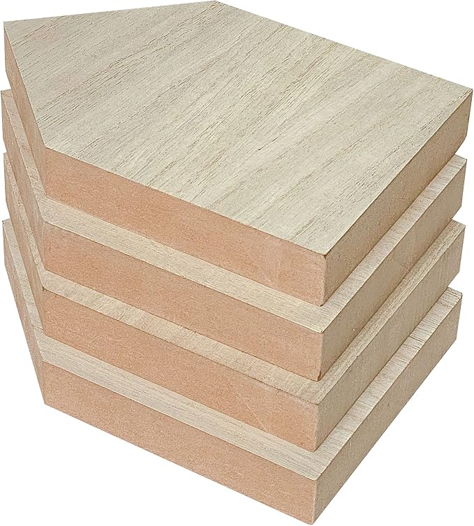 4 Pack 8 Inch Wooden House Shape Block Unfinished Wood Farmhouse Cutouts - Image 8