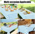 Smiry Rectangle Table Cloth, Waterproof Vinyl Tablecloth - Image 6