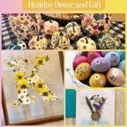85Pcs Colorful Pressed Flowers for Crafts, Natural Dried Flowers for Crafts - Image 7