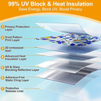 Countewol Privacy Window Film Upgraded 24H Day & Night Privacy Heat Insulation - Image 2
