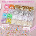 9000Pcs Gold Silver White Beige Flatback Pearls - Image 2