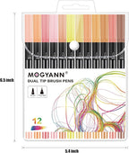 Skin Tone Markers, 12 Pack Dual Brush Pens - Image 6
