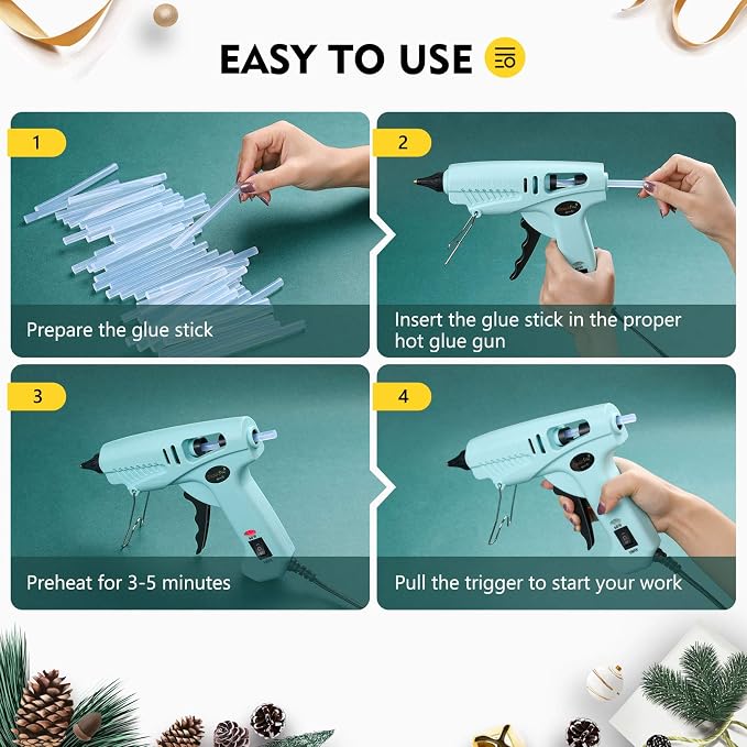 Magicfly Mini Hot Glue Gun Sticks, Huge Pack of 300, Compatible - Image 5