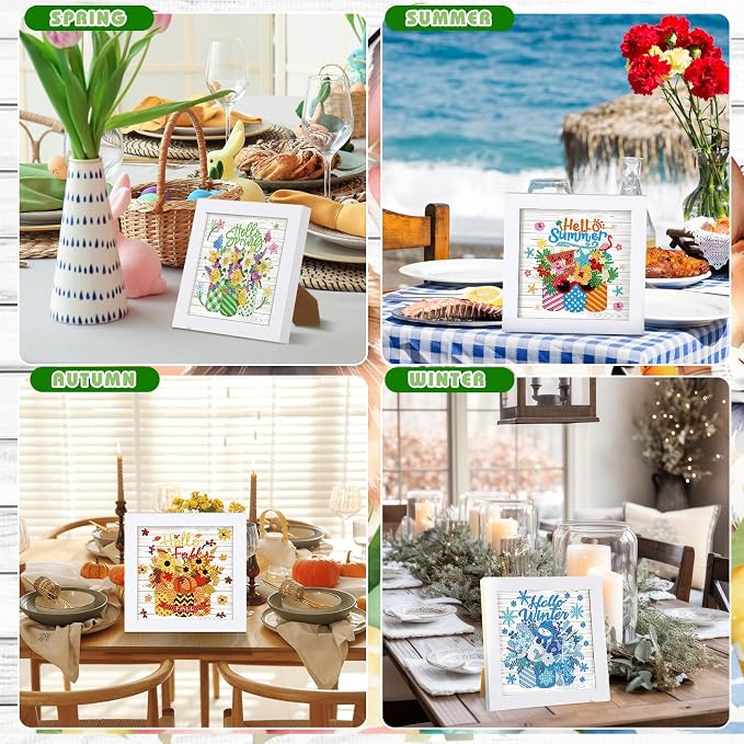 Trandraft 13 Pcs Mason Jar Seasonal Diamond Art Kits - Image 6