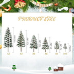 Skylety 35 Pieces Model Trees 6.3-1.2 Inch Mixed Miniature Trees Diorama - Image 2