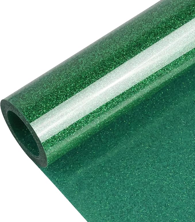 Green Glitter Heat Transfer Vinyl, Glitter Iron-On by Unknown