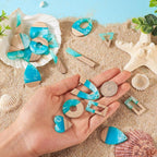 FASHEWELRY 20Pcs Ocean Resin Wood Earring Charms Transparent Wooden Earring - Image 4