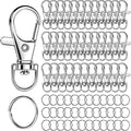 LEOBRO 70PCS Lobster Claw Clasps and Key Rings, Keychain Making kit by LEOBRO