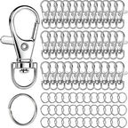 LEOBRO 70PCS Lobster Claw Clasps and Key Rings, Keychain Making kit by LEOBRO