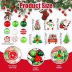 FairySandy 240 Pcs Christmas Wooden Beads Craft 0.63 Inches Hanging Red Green - Image 2
