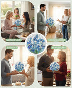 Acrylic Puzzle Suncatcher, Flower of Memory Blue Sun Catcher - Image 4