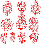 Royal Kraft Floral Wooden Printing Stamps - Image 2