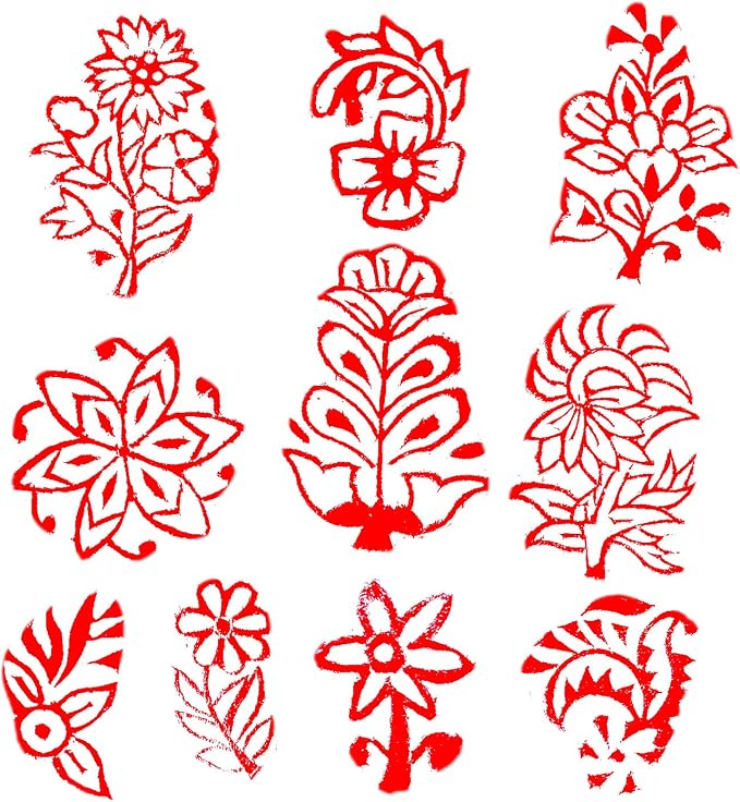 Royal Kraft Floral Wooden Printing Stamps - Image 2