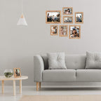 iRahmen 8x10 Picture Frame Set of 4, High Definition Real Glass Rustic Brown - Image 5
