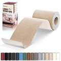 Linen Repair Tape 4x79 inch, Self Adhesive Fabric Patches, Linen Patch Tape Kit, Fabric Repair Tape for Couch Sofas, Headboards, Chairs, Pillows, Curtains, Couches - Dark Beige
