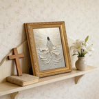 Vintage Gold Framed Jesus Wall Art Abstract Jesus Walking on Water Christian - Image 5