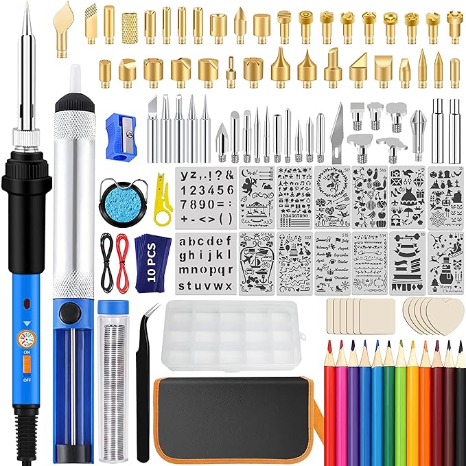 116pcs Wood Burning Kit, Professional Wood Burning Tool by IVSUN
