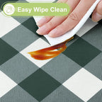 Smiry Rectangle Table Cloth, Waterproof Vinyl Tablecloth - Image 3