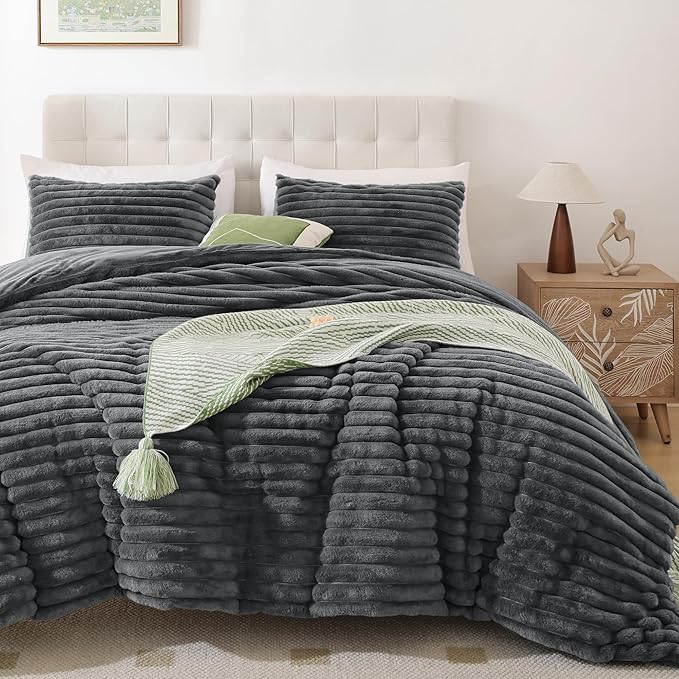 Smoofy Fluffy King Size Comforter Set 3 Pieces by SMOOFY
