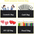 ZeeDix Canvas Zipper Pouch Bulk – 8.3 x 5 Inches Cotton Canvas Pouches - Image 4