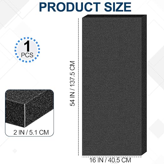 MYFAMIREA Polyurethane Foam Sheets 54" L x 16" W x 2" T Packing Foam Inserts - Image 2