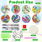 Cumule 8 Pcs Bird Diamond Art Coasters Kits - Image 2