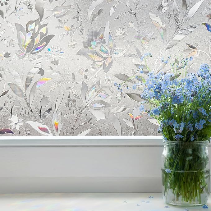 Rainbow Floral Light Effects Window Privacy Film by Artscape by Unknown