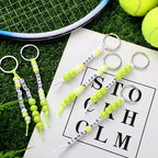 Landical 564 Pcs DIY Tennis Bead Keychain Kit Key Chain Making Craft Adjustable - Image 3